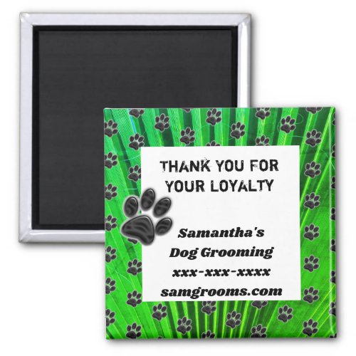 Customer Appreciation Paw Print Business Promotion Magnet