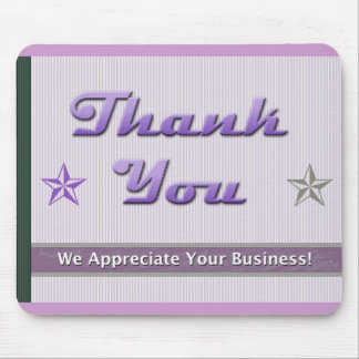 Customer Appreciation Purple Stars and Stripes Mouse Pad