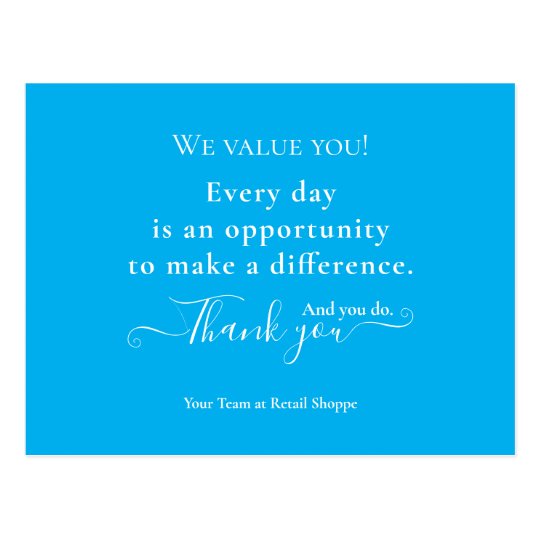 Customer Appreciation Quotes Bulk Thank You Postcard 