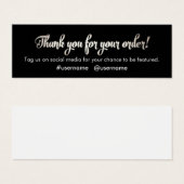 Customer Appreciation Silver Thank You For Order (Front & Back)