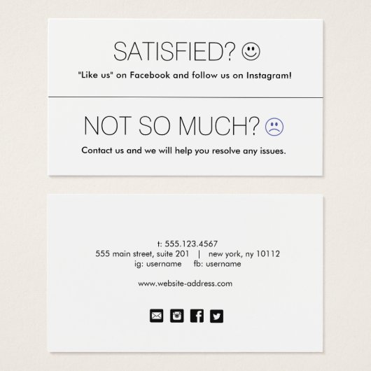 Customer Appreciation Social Media Icons (Front & Back)