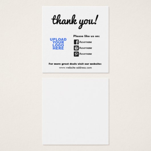 Customer Appreciation Social Media Icons (Front & Back)