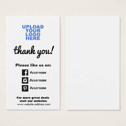 Customer Appreciation Social Media Icons (Front & Back)