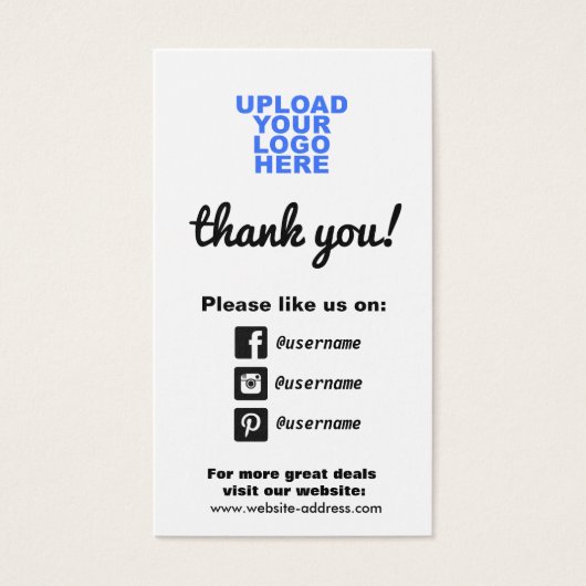 Customer Appreciation Social Media Icons (Front)