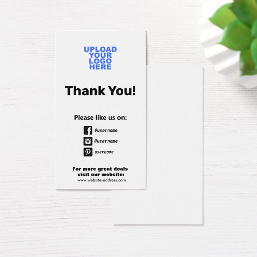Customer Appreciation  Social Media Icons Insert (Desk)