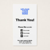 Customer Appreciation  Social Media Icons Insert (Front)