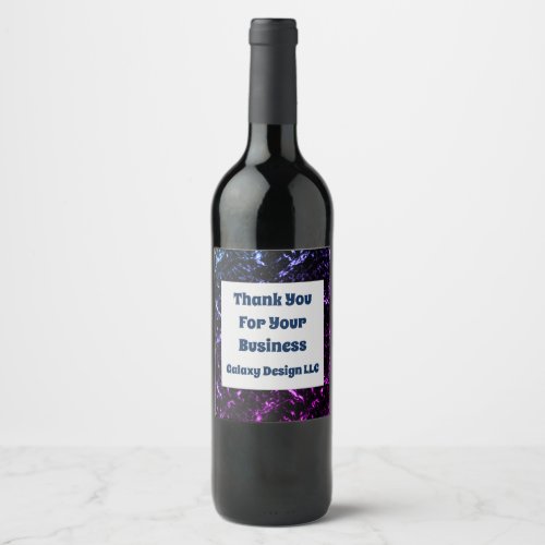 Customer Appreciation Vibrant Thank You Business Wine Label