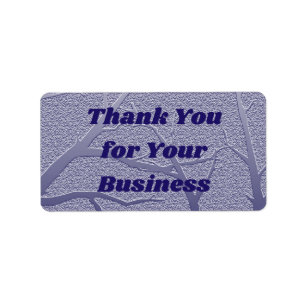Customer Appreciation Winter Branches Thank You Label