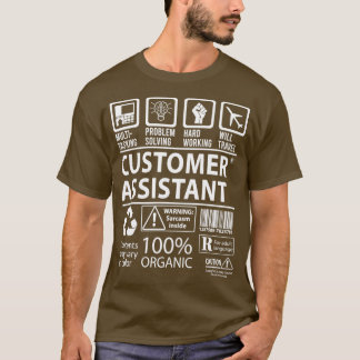 Customer Assistant MultiTasking Certified Job Gift T-Shirt