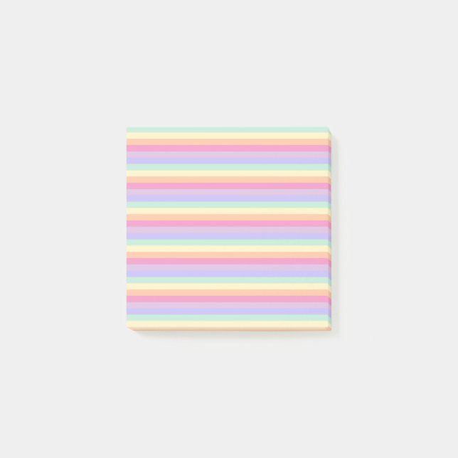 Customer Blue Green Purple Yellow Orange Striped Post-it Notes (Front)