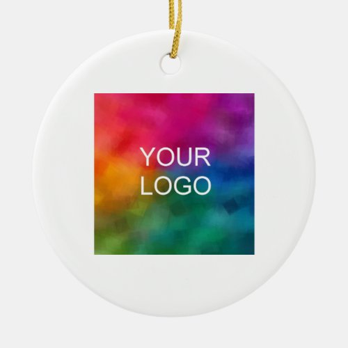 Customer Business Logo QR Code Simple Template Ceramic Ornament