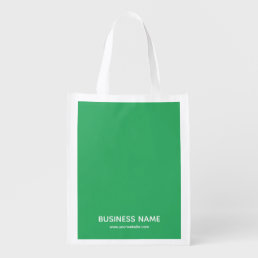 Customer Business Name &amp; Website Url Template Grocery Bag