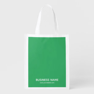 Customer Business Name & Website Url Template Grocery Bag