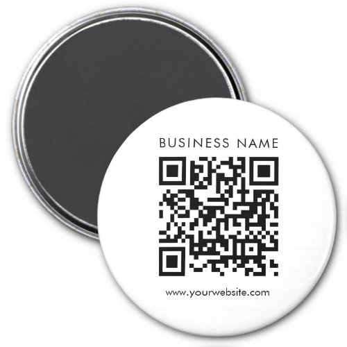 Customer Business QR Code Logo Text Template Large Magnet