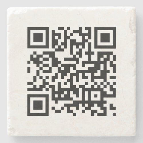Customer Business QR Code Template Elegant Marble Stone Coaster