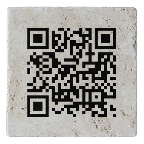 Customer Business QR Code Template Travertine Trivet