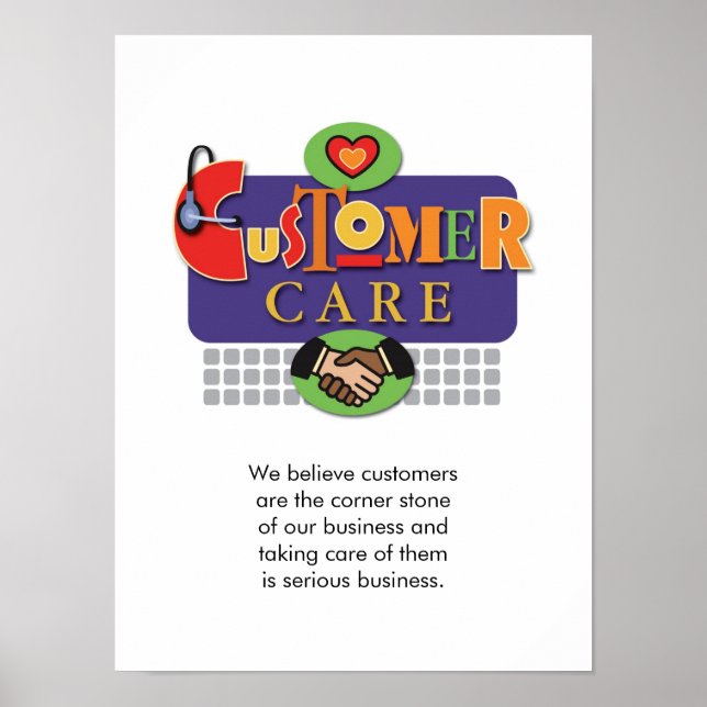 “Customer Care” Poster (Front)