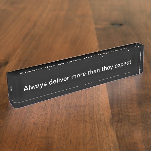 Customer Centric Business Saying Office Desk Name Plate