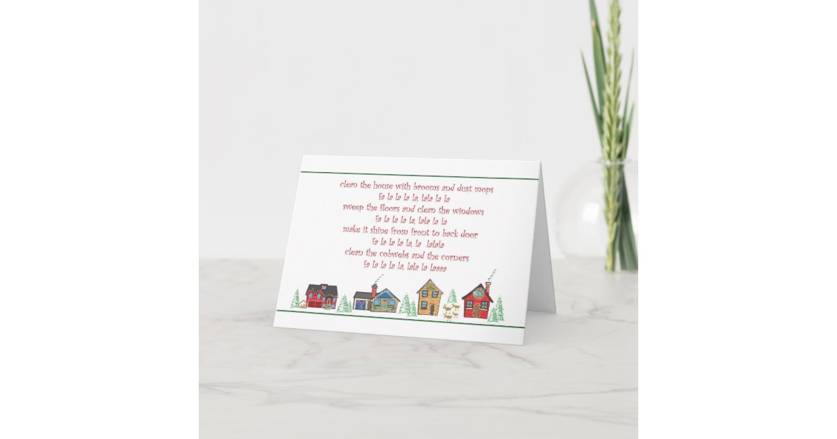 Customer Christmas Card Maid or Cleaning Service | Zazzle.com
