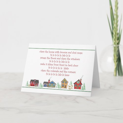 Customer Christmas Card Maid or Cleaning Service