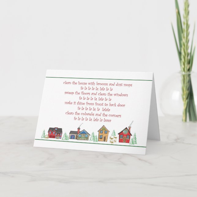Customer Christmas Card Maid or Cleaning Service 2 (Front)