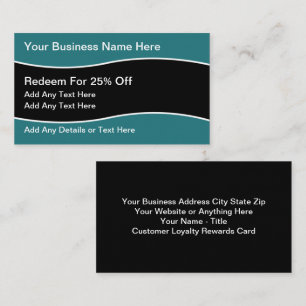 Customer Discount Loyalty Rewards Business Cards