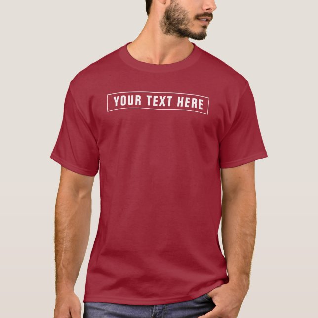 Customer Elegant Modern Template Men's Maroon Red T-Shirt (Front)