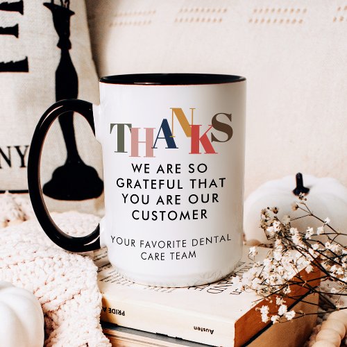 Customer Employee Company Logo Business Thank You Two_Tone Coffee Mug