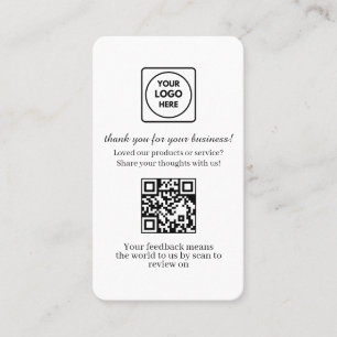Customer Feedback QR Custom Business Review Link Card