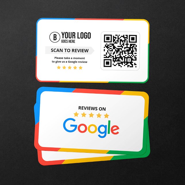 Customer Google Reviews QR Code Business Review  Business Card (Creator Uploaded)