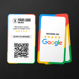 Customer Google Reviews QR Code Business Review  Business Card