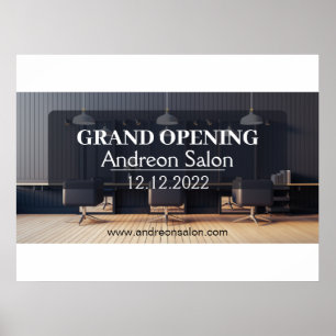 Customer Hair Salon Grand Opening Poster