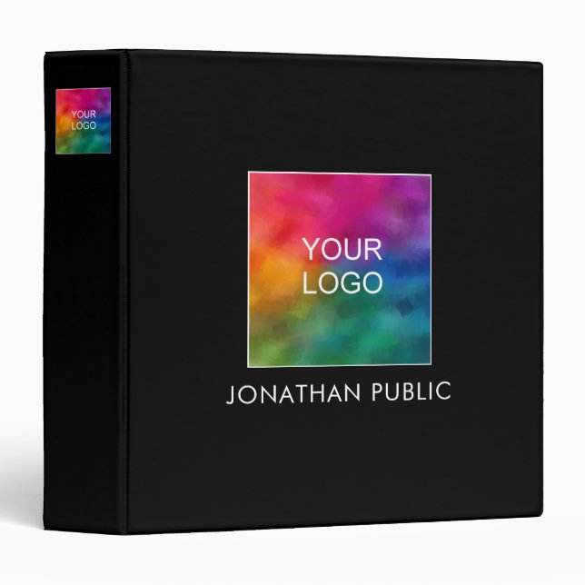 Customer Logo Binders Business Company Text (Front/Spine)