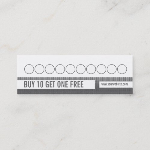 Customer loyalty business card