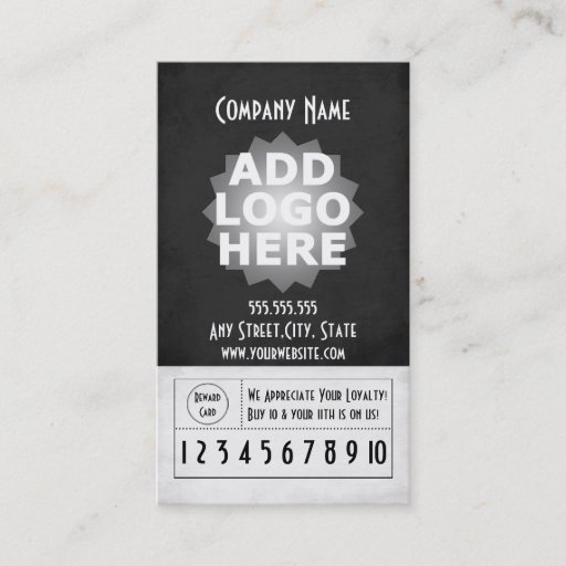 Customizable Customer Loyalty Business Card
