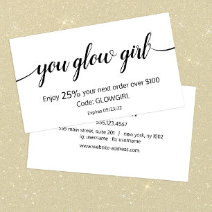 Customer Loyalty Discount Handwritten Calligraphy