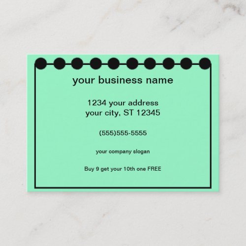Customer Loyalty Promotional Sale Business Card