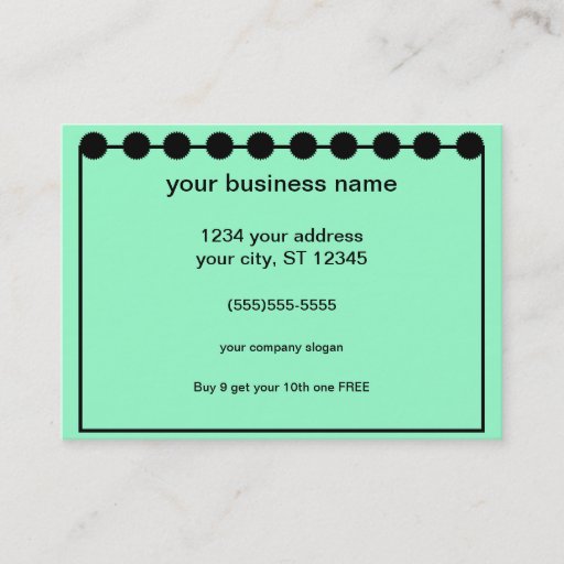Customizable Customer Loyalty Promotional Sale Business Card