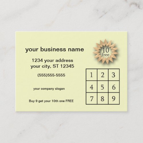 Customer Loyalty Promotional Sale Business Cards