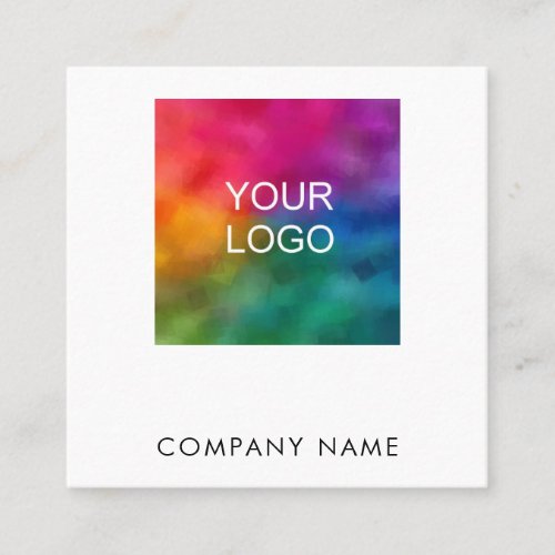 Customer Modern Elegant Professional Company Logo Square Business Card