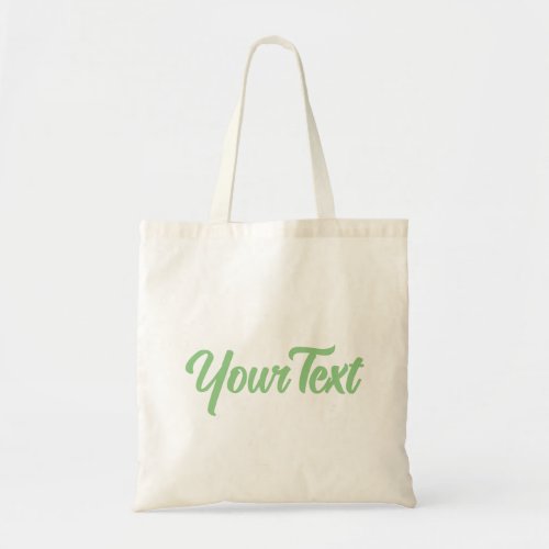 Customer Modern Elegant Sage Green Script Text Tote Bag
