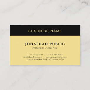 Customer Modern Simple Elegant Black & Gold Business Card
