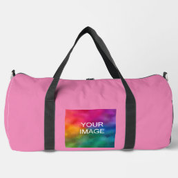 Customer Modern Template Image Photo Pink Large Duffle Bag