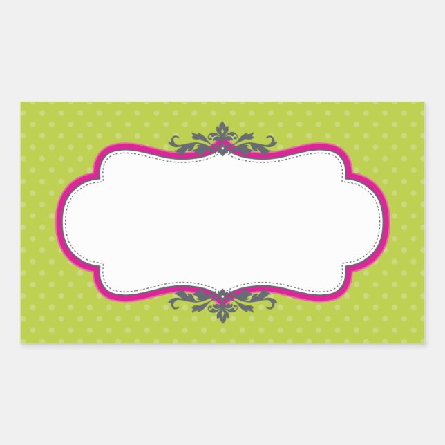 CUSTOMER PACKING SEAL cute logo stylish pink lime (Front)