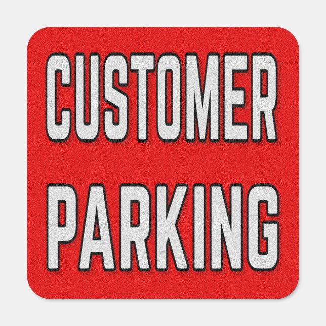 Customer Parking Metal Sign (Front)