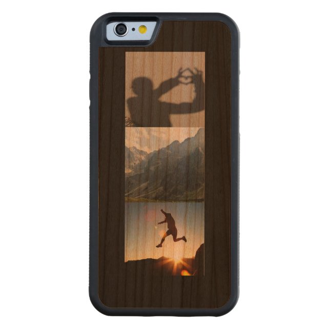 Customer Photo Collage iPhone 6 Case (Bumper Wood) (Back)