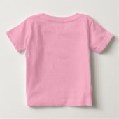 Customer Picture Typography Script Text Pink Baby T-Shirt (Back)