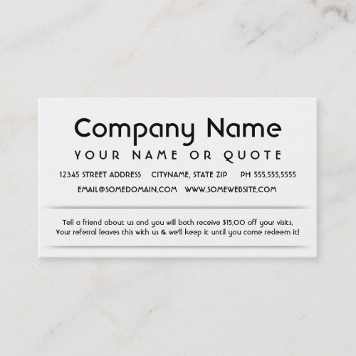 customer referral appreciation card business cards