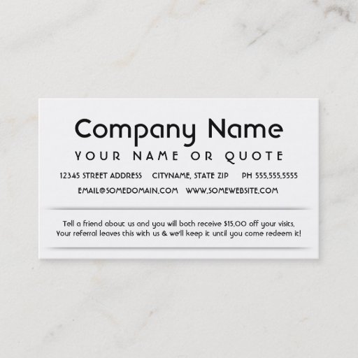 Customizable customer referral appreciation card business cards