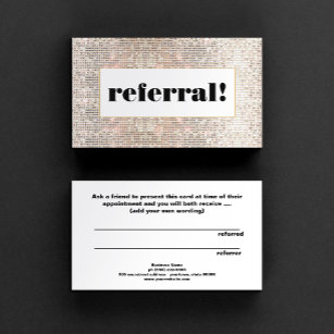 Customer Referral Faux Silver Sequins 